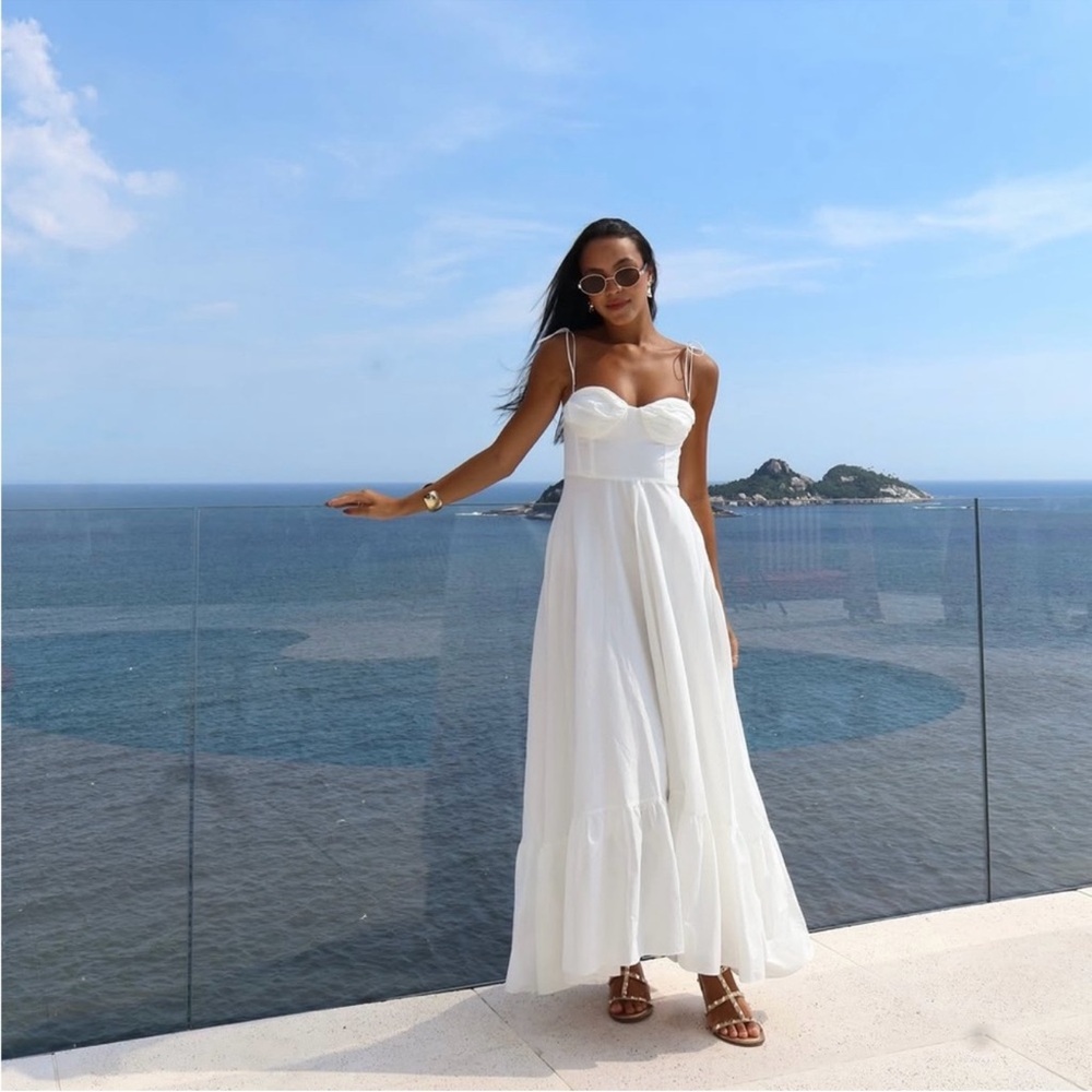 ZARA ZW COLLECTION RUFFLED POPLIN DRESS - Picture 3 of 17